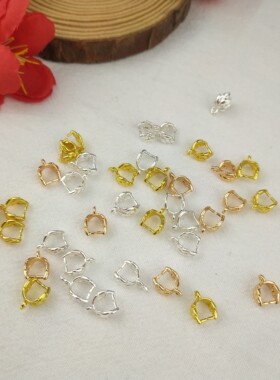 纯铜保色瓜子扣 吊扣叶子DIY手工制作古风发饰发钗汉服配件材料