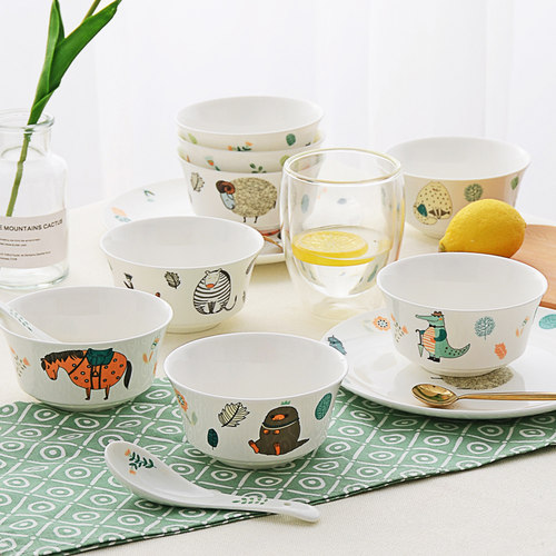 5英寸米饭碗大号卡通陶瓷碗个性