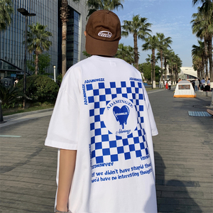 XZ213-19D112-P25控38 大码创意印花宽松T恤潮流男短袖图片