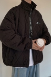 M05-P98控118-菱形格加厚棉服绿色现货，男装棉衣，星座213