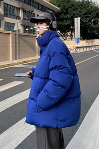 立领羽绒棉服男冬季加厚棉袄外套潮牌痞帅面包服短款宽松大码棉衣图片