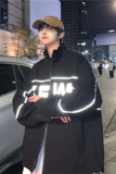 XZ213-19JK40-P108控128前后刺绣反光大码立领夹克，男装夹克，星座213