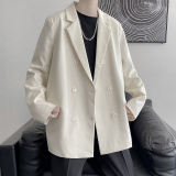 XZ213-19XZ06-七色大码西装男港风排扣西服M-5XL，男装西服套装，星座213