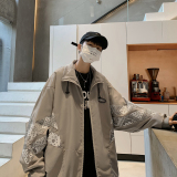 XZ213-19JK26-P75春秋百搭炸街腰果花夹克，男装夹克，星座213