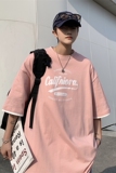 xz213-21D07-P25控38大码港风印花体恤夏季宽松，男装T恤，星座213
