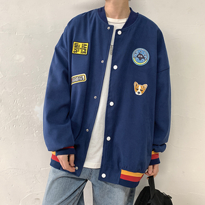 2021春季情侣外套男夹克绣花个性动物XZ213 - 19JK11-P105图片