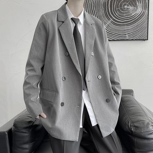 XZ213-19XZ06 -七色大码西装男港风排扣西服M-5XL，男装西服套装，星座213