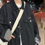 XZ213-19JK35-P78控98大码刺绣牛仔水洗夹克宽松，男装夹克，星座213