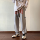 DK35-P55控68港风针织大码发泡贴标卫裤，男装休闲裤，星座213