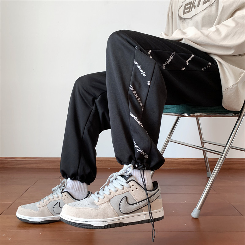 XZ213-DK28-P50控68港风字母条纹,男装休闲裤,星座213