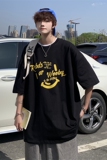 XZ213-19D111-P25控38大码创意印花宽松T恤潮流男短袖，男装T恤，星座213