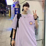 XZ213-19D91-P25控38大码创意印花宽松T恤潮流男短袖，男装T恤，星座213