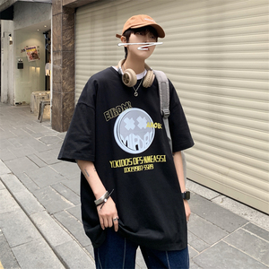 XZ213-19D72-P25控38大码印花笑脸T恤夏季趣味青少年图片