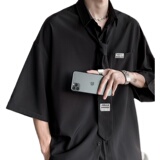 XZ213-C01-P45控58港风大皂冰丝衬衫送领带，男装衬衫，星座213