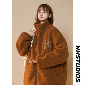 XZ213-MY45-P128控148 外套冬季 刺绣羊羔毛高品质重磅美式棉服图片