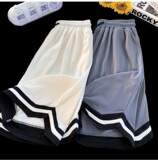 XZ213-DK07-P45控58夏季冰丝短裤港风大码，男装牛仔裤，星座213