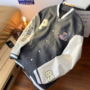 JK02-P88控108港风大码龙凤尼发泡印花棒球服,女装职业装,星座213