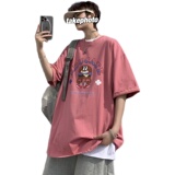 XZ213-21D06-P25控38港风大码印花卡通夏T恤，男装T恤，星座213