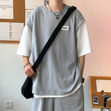 XZ213-TZ52-P50控68大码华夫格套装冰丝夏季主推哦，男装休闲套装，星座213