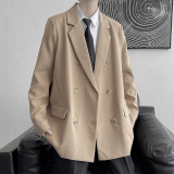 XZ213-19XZ06-七色大码西装男港风排扣西服M-5XL，男装西服套装，星座213