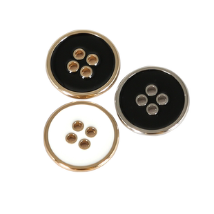 金属纽扣衣服衬衫四眼扣裤腰扣点油金边高档大衣外套毛呢装饰扣子