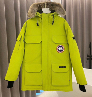 08远征派克大衣 南极科考中长款羽绒服 新年圣诞苹果绿大毛领女士