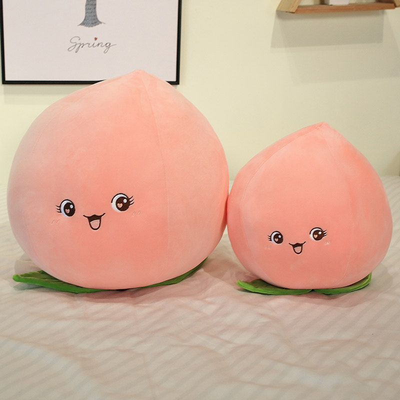 睡觉抱枕水蜜桃布娃娃毛绒玩具