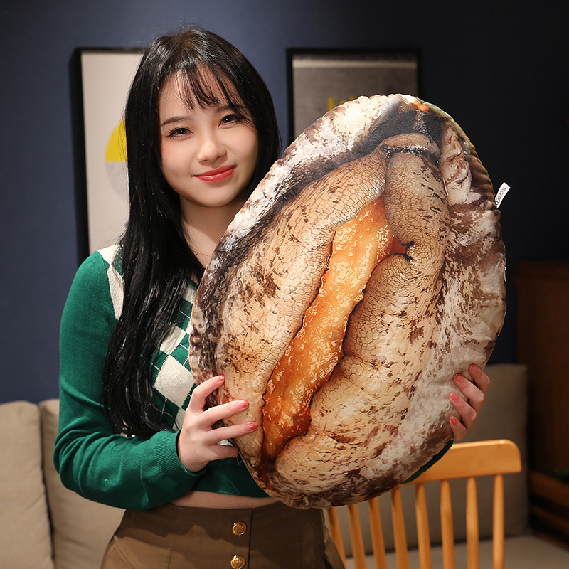 仿真贝壳海星海螺河蚌生蚝鲍鱼公仔毛绒海洋生物玩具海鲜沙螺抱枕