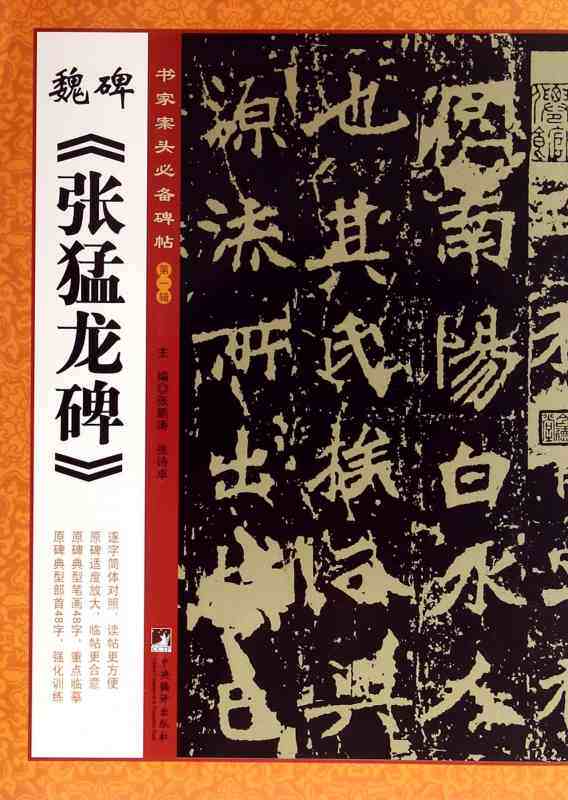 魏碑《张猛龙碑》书家案头碑帖 毛笔书法临摹字帖墨迹拓本 成人学生
