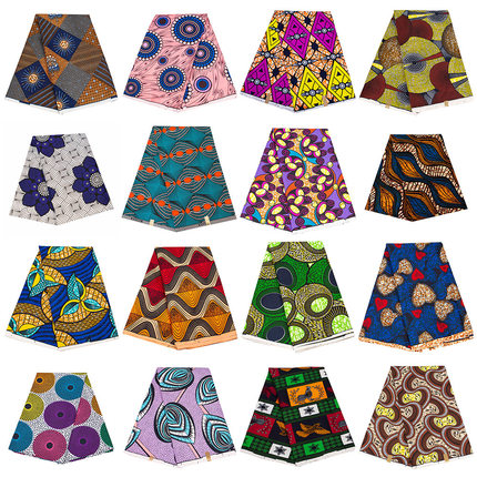 非洲蜡布双面涤纶几何印花面料布料African batik fabric