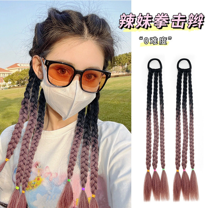 假发女高马尾辫甜酷女孩