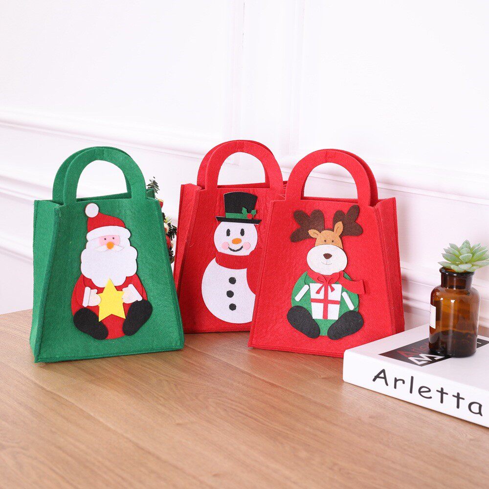 christmas decoration felt cloth tote bag gift bag圣诞礼物袋