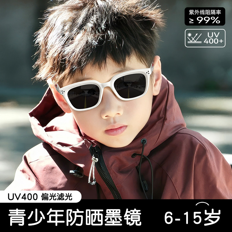 墨镜男款青少年2025新款小学生男孩复古港风防紫外线专用太阳眼镜