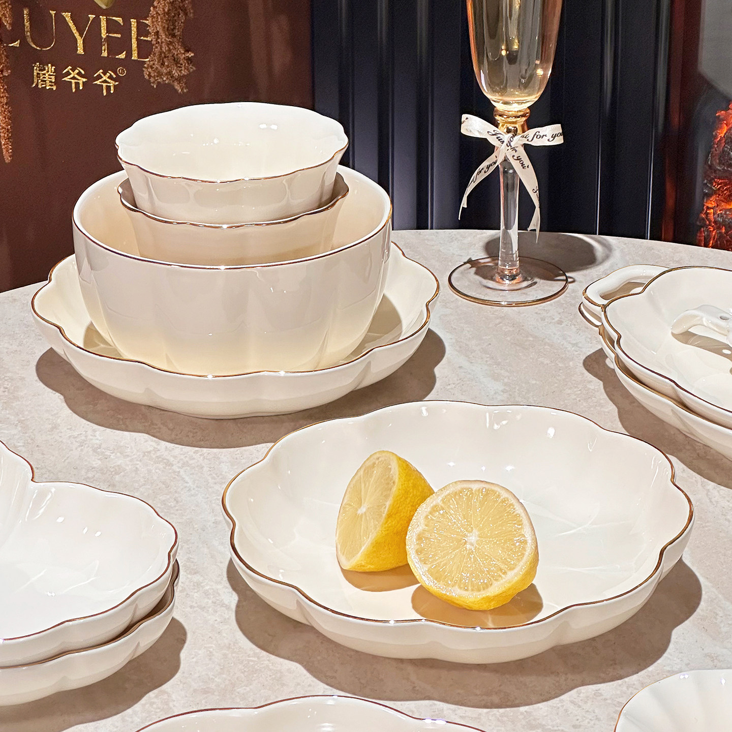 釉下彩陶瓷餐具碗筷碗盘套装家用2025新款高颜值米饭碗盘子汤碗,餐饮具,碗,淘宝优惠券,粉丝福利购,淘宝优惠卷