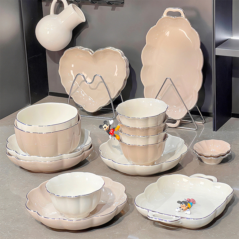 颂家乐釉下彩碗碟套装家用