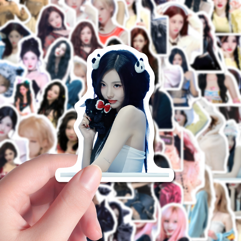 200张aespa贴纸韩系高颜值女团ins风合集周边手机壳iPad贴画防水
