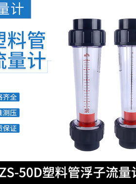 LZS-50D塑料管转子流量计/液体浮子流量计DN50短管