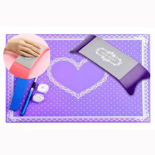 美甲用品工具PVC硅胶美甲手枕美甲手垫美甲店专用桌垫可水洗折叠