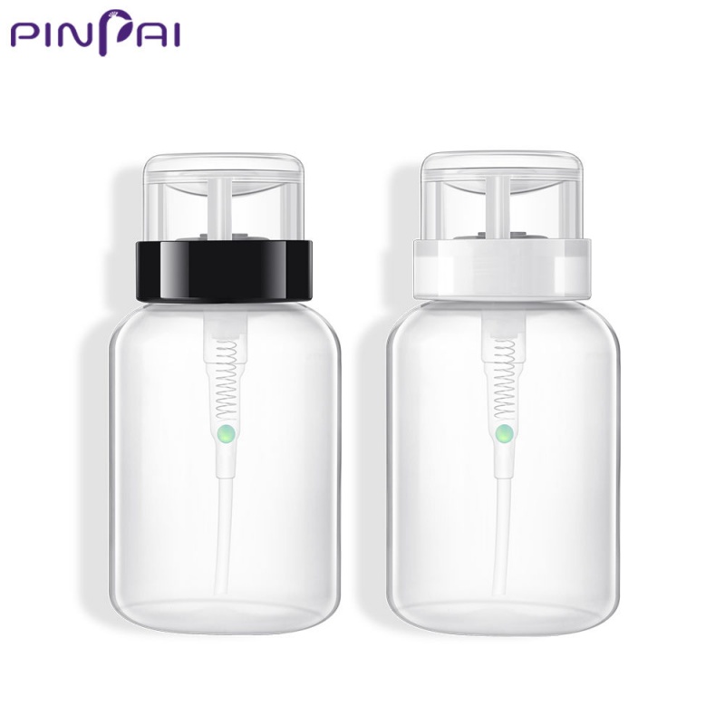 卸妆水按压瓶空瓶美甲清洁液酒精工具洗甲水化妆压取分瓶装按压式