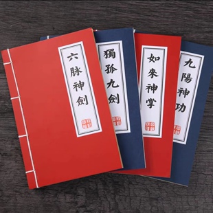 A5笔记本个性创意本九阳神功降龙十八掌本武林秘籍牛皮纸学生文具