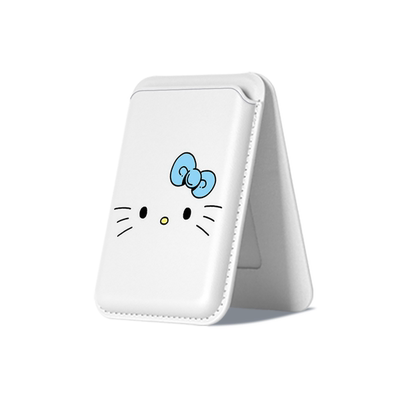 Hello Kitty 磁吸支架卡包 MagSafe 苹果 17Pro/16/15/14 /13/12支架门禁卡套 可来图定制磁吸手机卡包