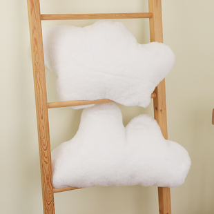 不规则靠垫创意沙发抱枕异形靠枕云朵小兔绒靠垫海星星星靠背