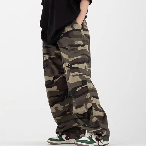 ukeeu online原创美式街头休闲宽松工装迷彩裤hiphop爵士舞蹈裤子