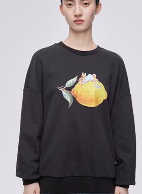 播Peter Rabbit联名系列2023春显瘦宽松连帽小众卫衣女BDQ1VD0326