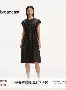 播商场同款洋气无袖连衣裙女25夏季新款收腰显瘦裙子BDS2LD2531