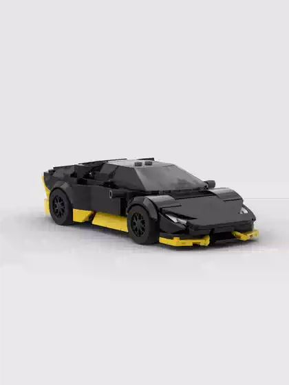 Moc Building Blocks Creative Racing Car Speed Lamborghini Huracan Sports Car Male Eight-Wheel Vehicle
