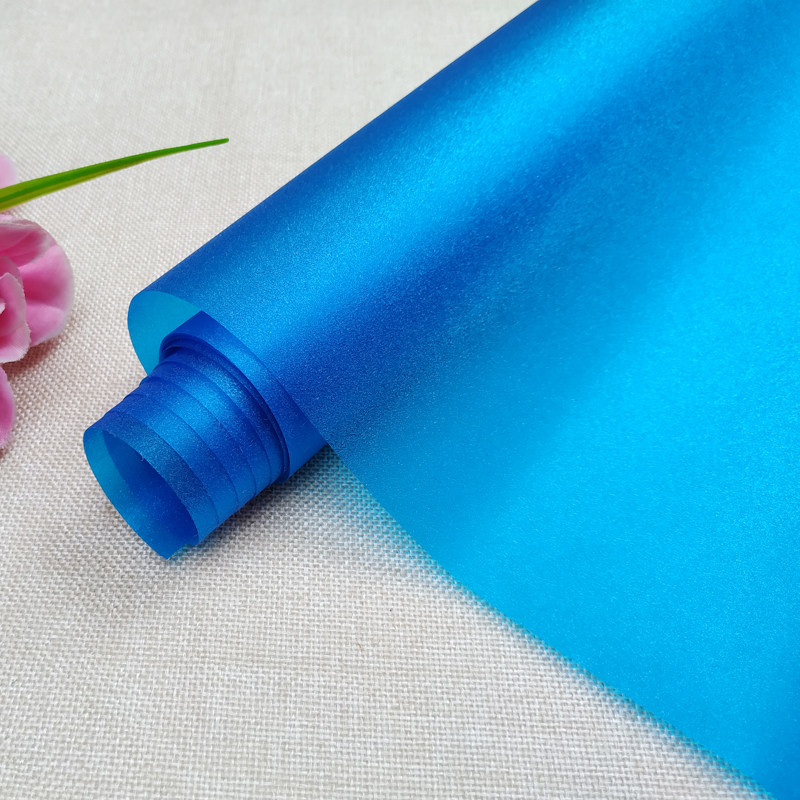 蓝色磨砂膜透光不透明窗户贴纸卫生间移门隔断遮光隔热膜玻璃贴膜