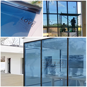 福特蓝玻璃贴膜单向双向透光透明门窗玻璃贴纸防晒隔热遮光遮阳膜