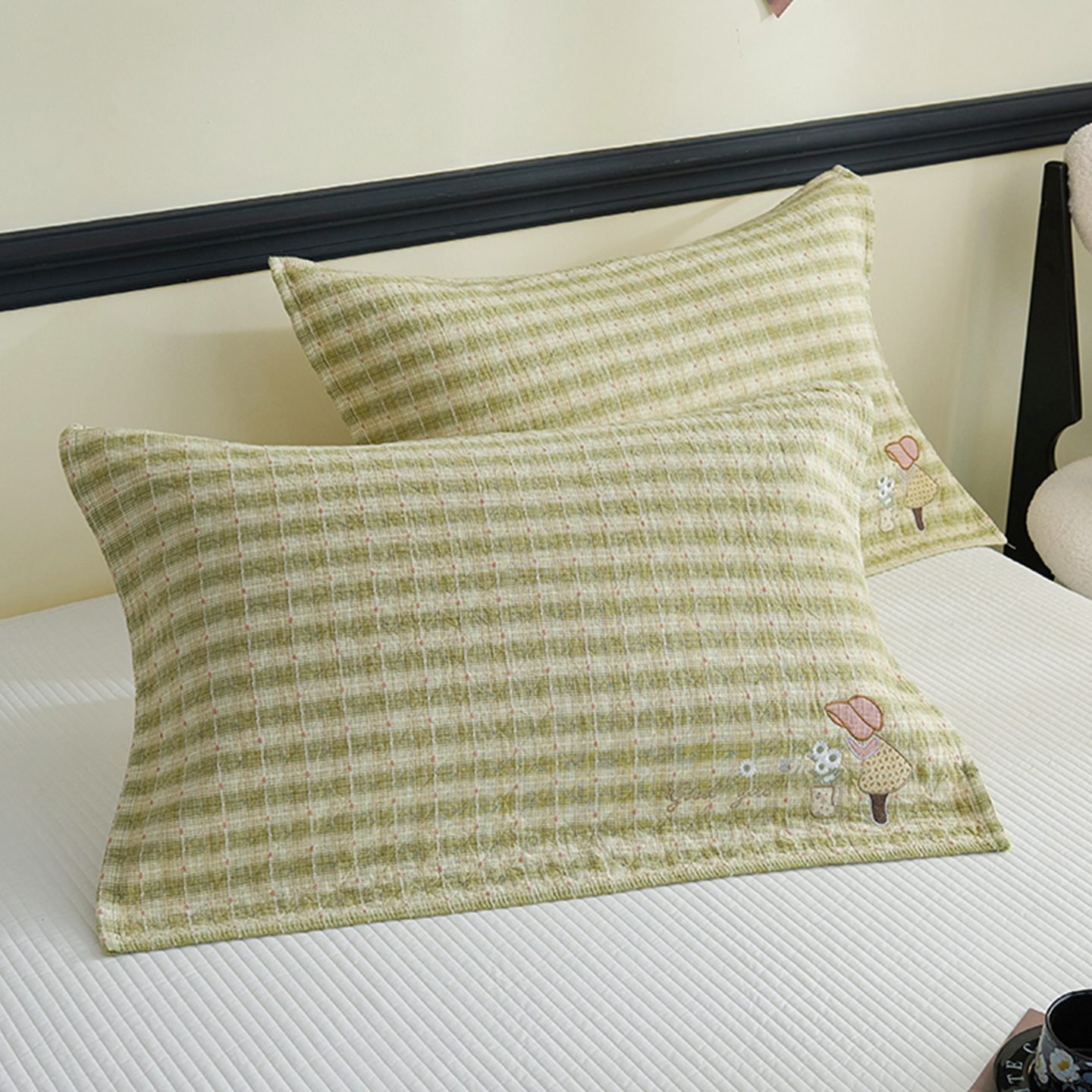 纯棉纱布枕巾一对装2025新款