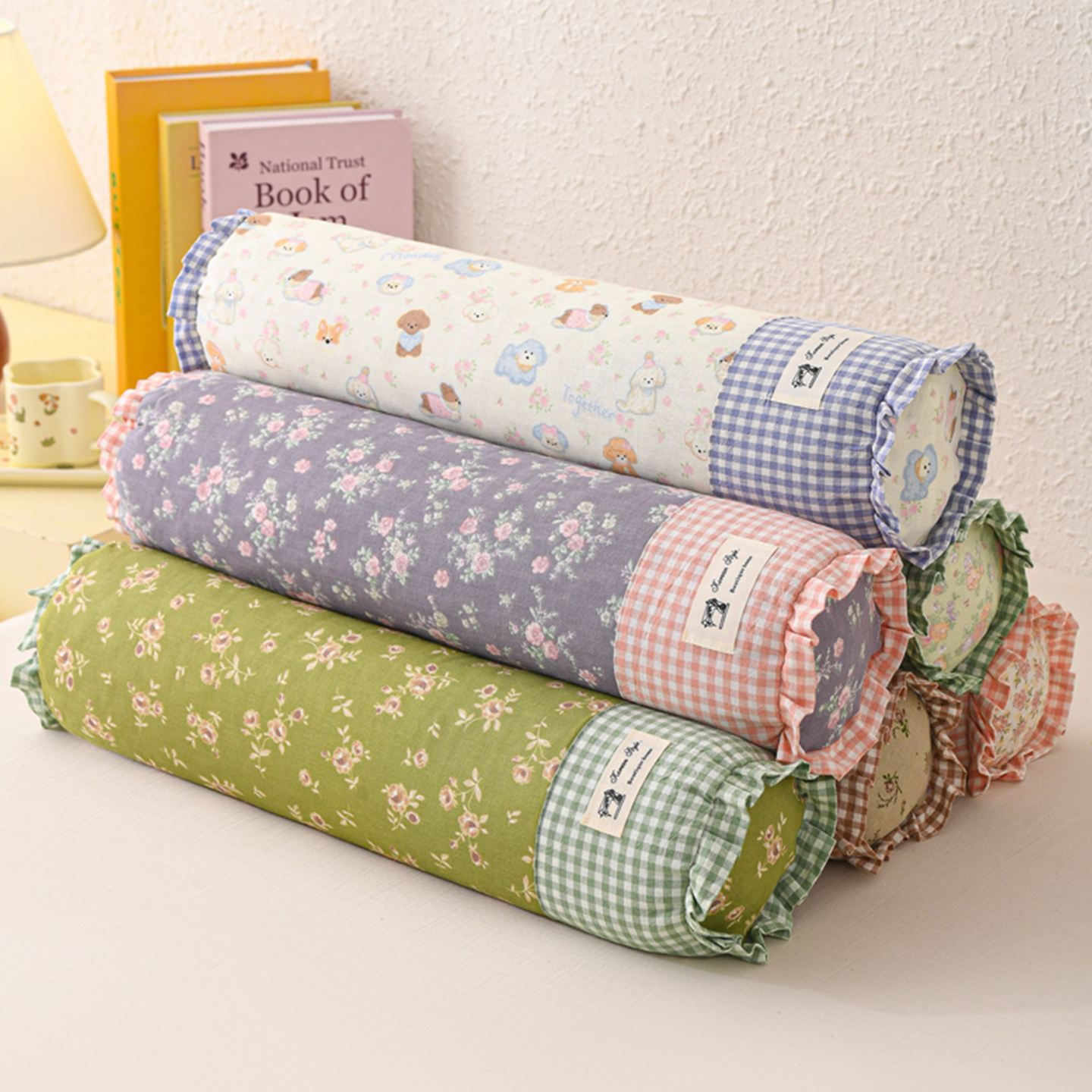 全棉双层纱卡通荞麦壳枕头枕芯